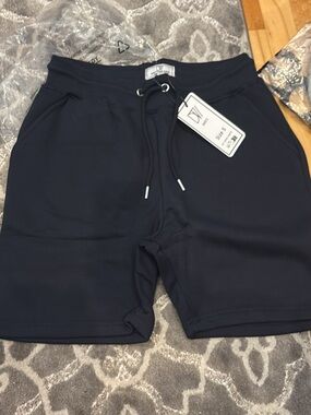 ASOS Men's Drawstring Athletic Shorts - Navy Blue